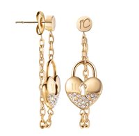 Boucles d'oreilles Alviero Martini Femme Secret Love in Acier Cristallo ACJFW26044YG